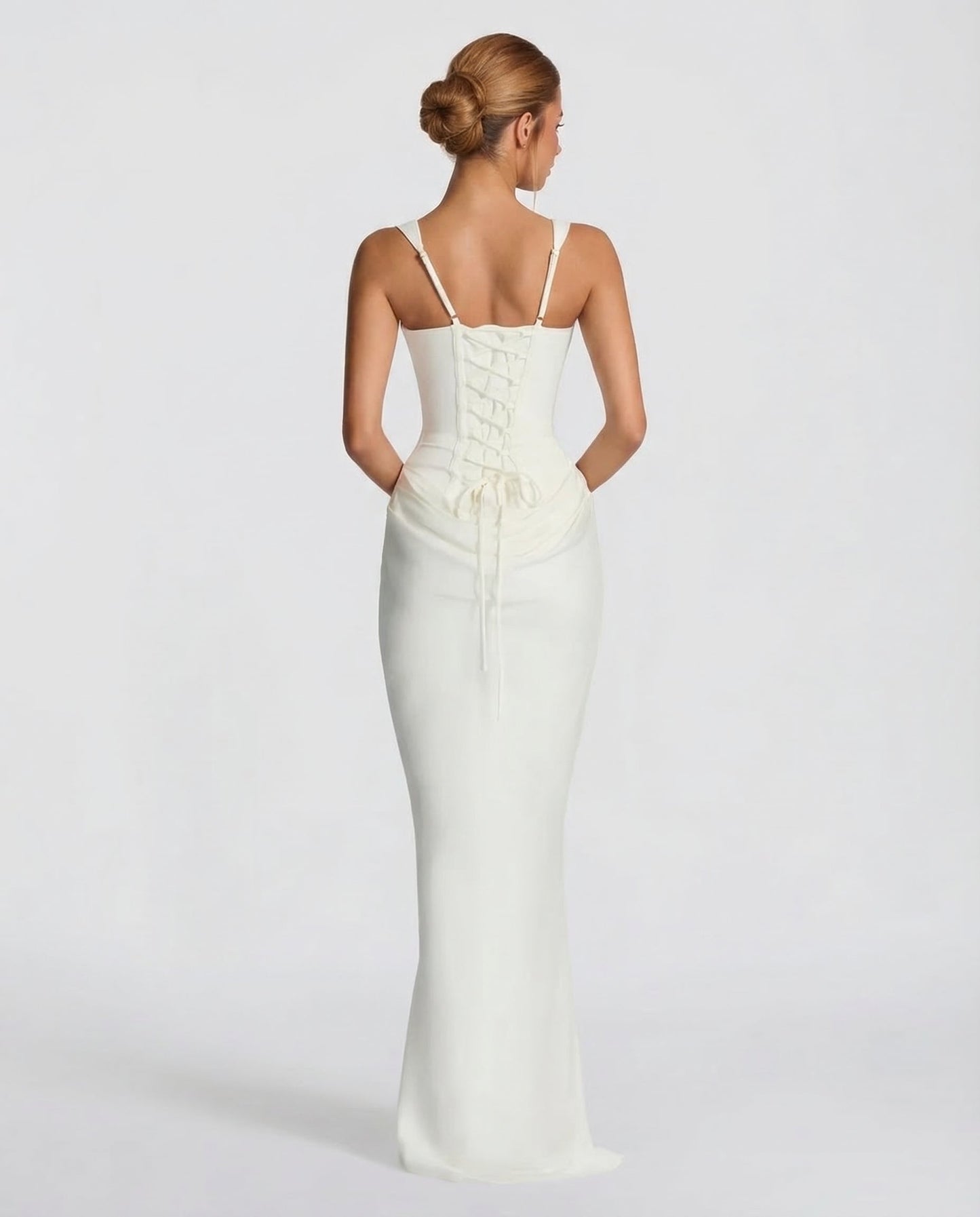 Women's Square Neck Bodycon Maxi Dress