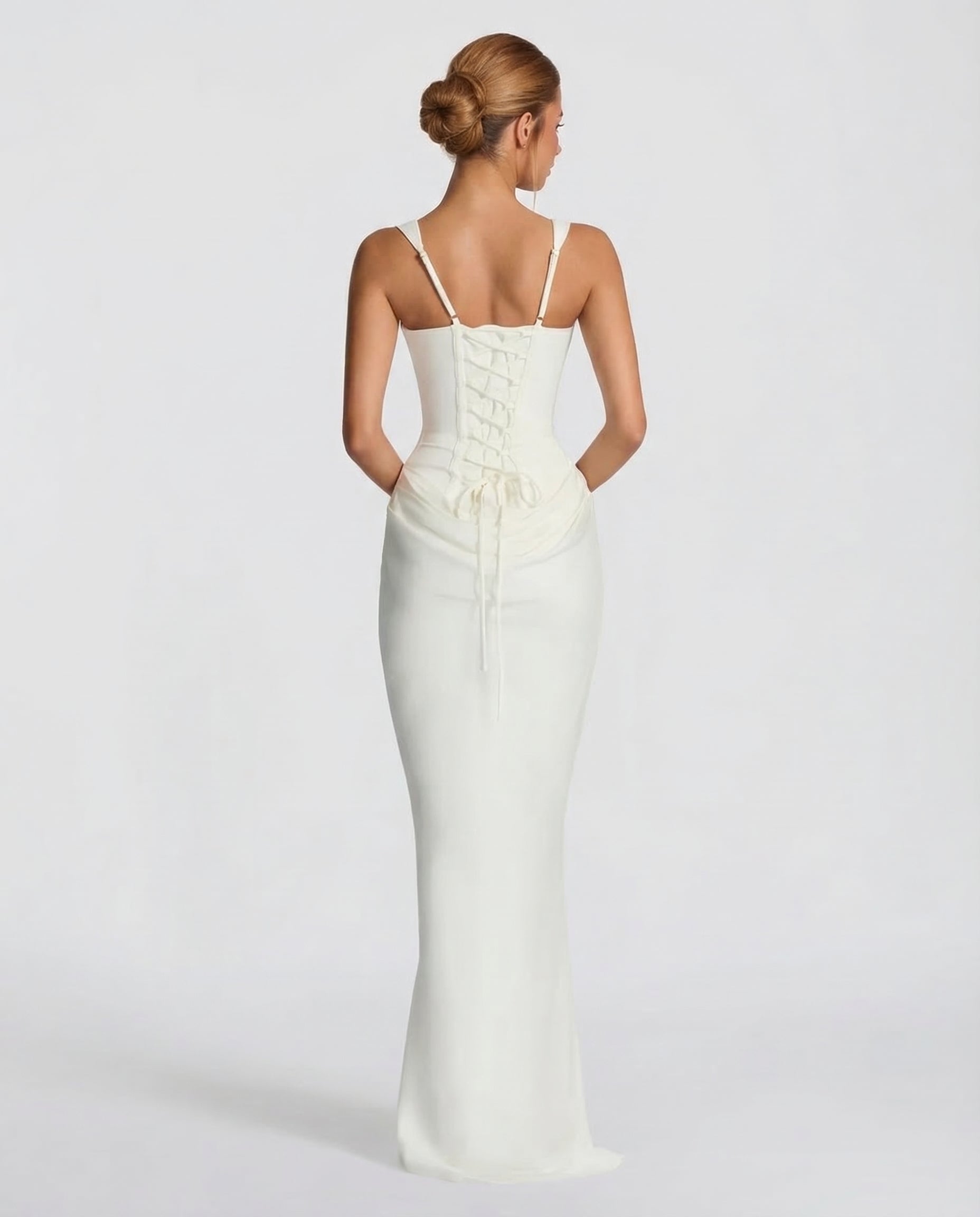 Women's Square Neck Bodycon Maxi Dress