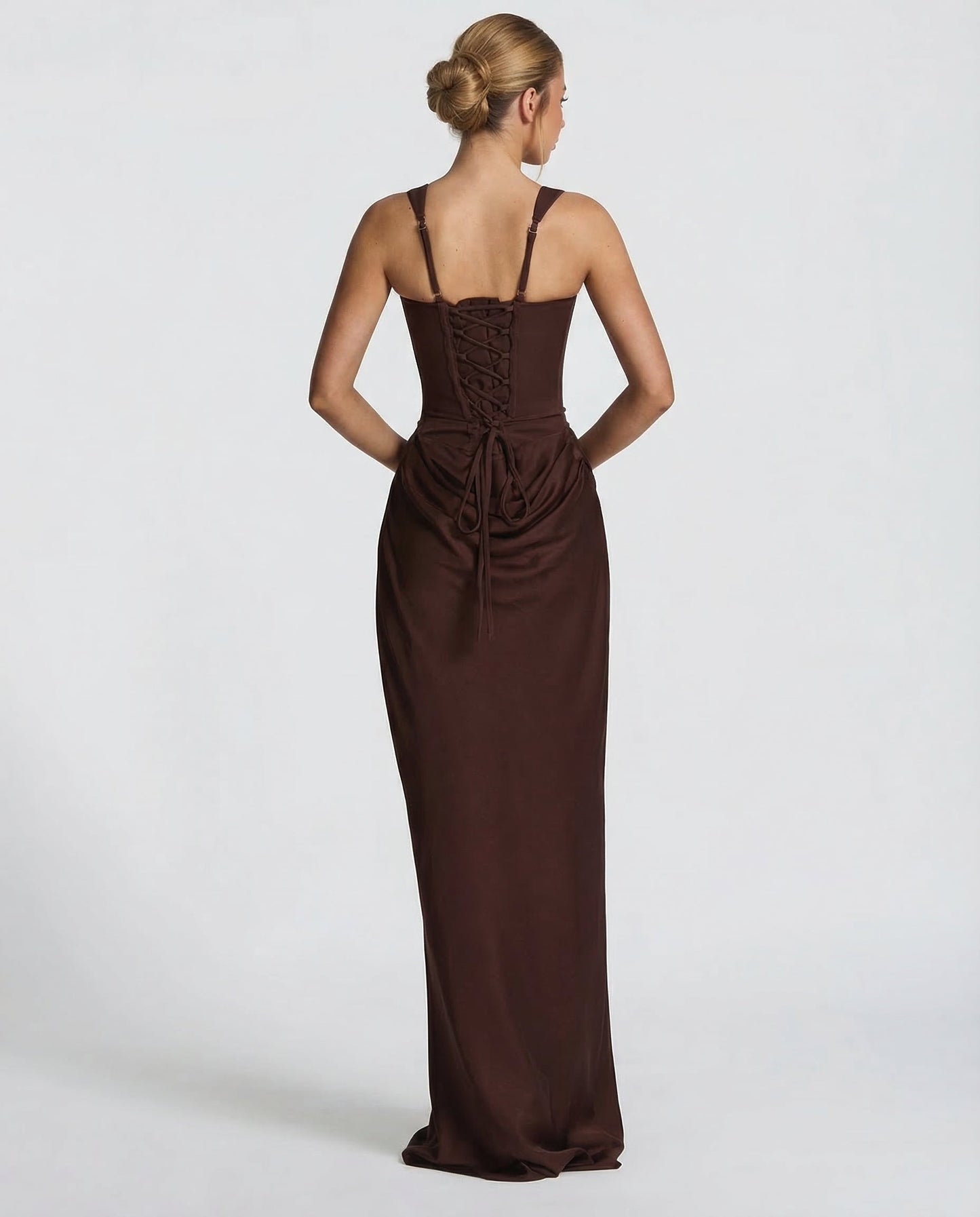 Women's Square Neck Bodycon Maxi Dress