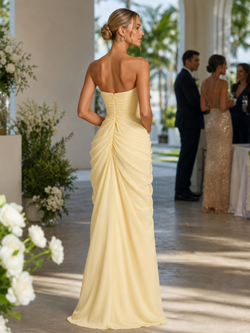 Women's Strapless Bodycon Maxi Dress