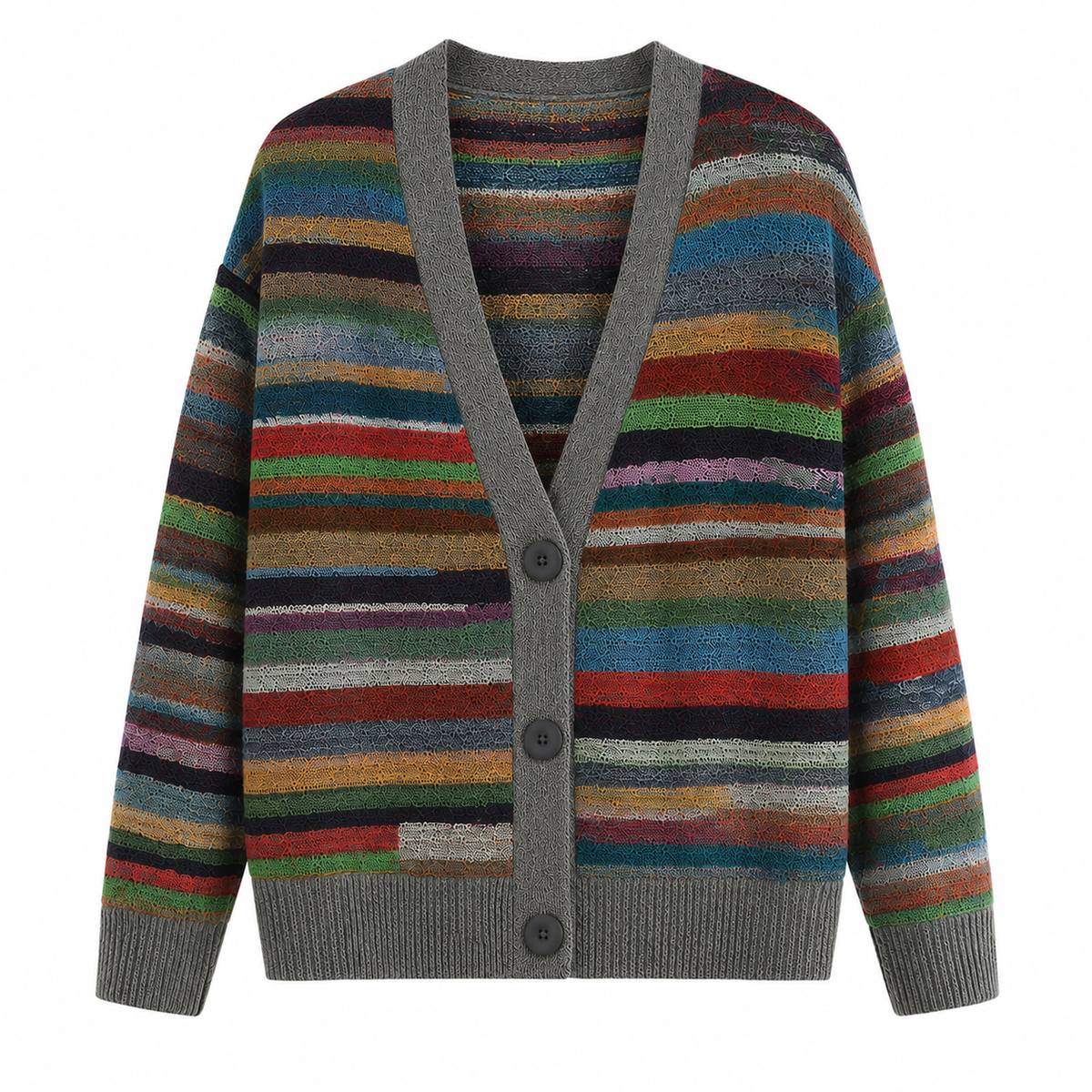 Women's Striped Knit Cardigan