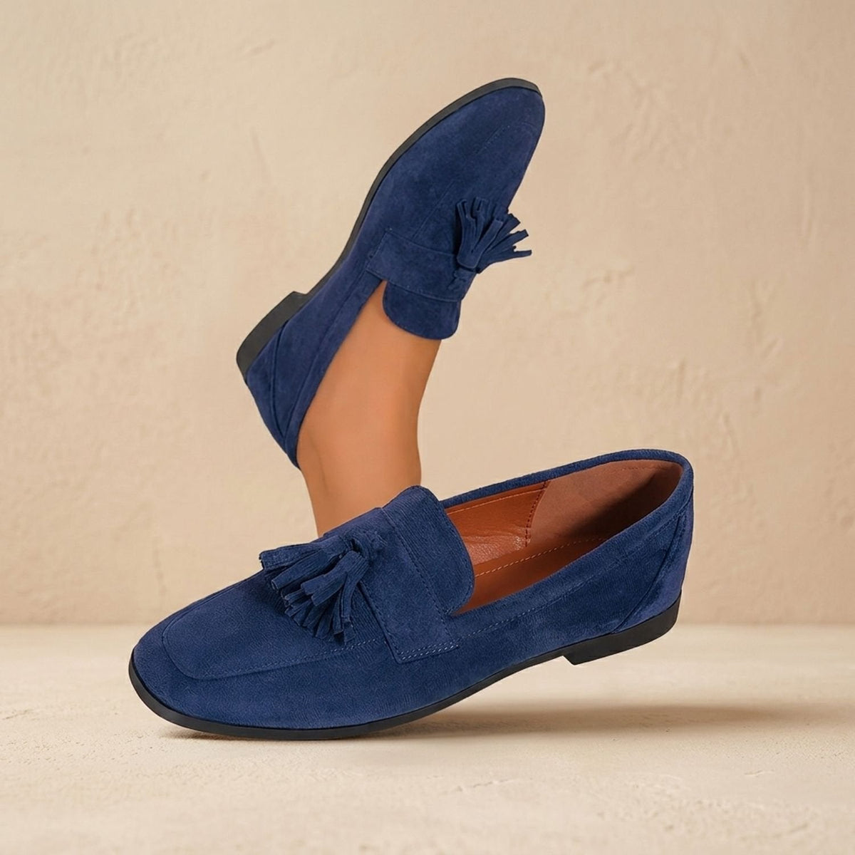 Women's Suede Tassel Slip-On Loafer Flats