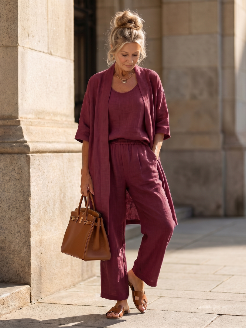 Women's Three-Piece Loungewear Set