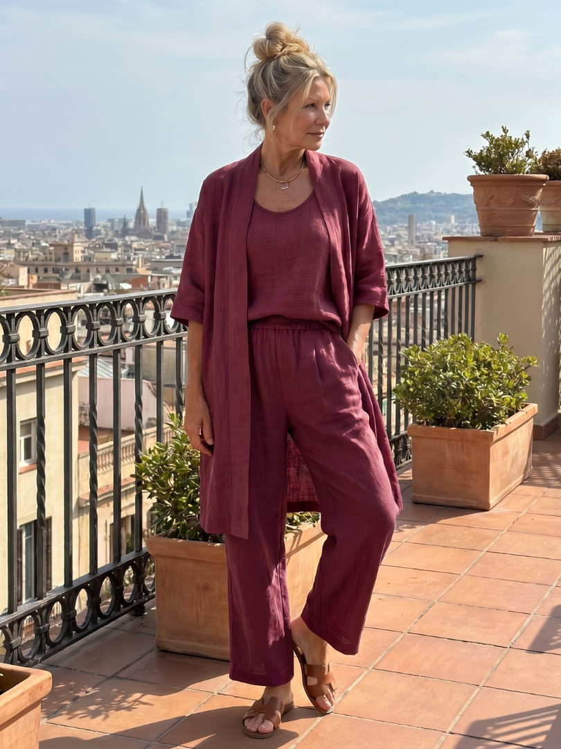 Women's Three-Piece Loungewear Set