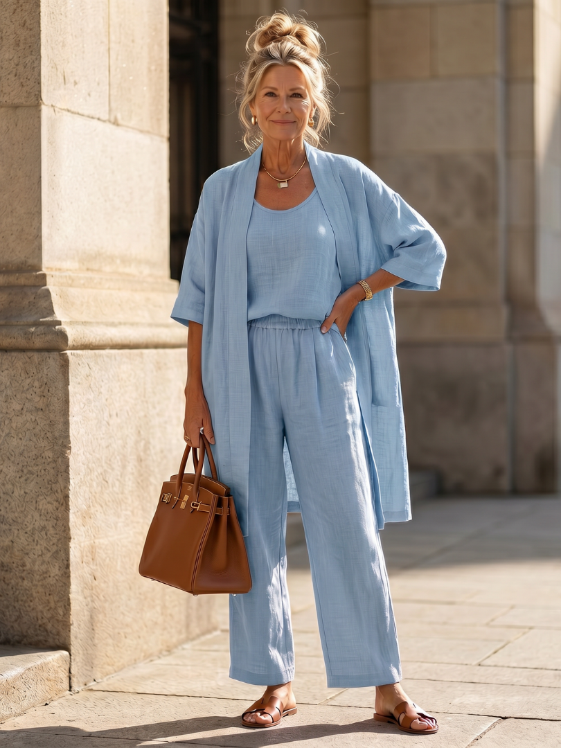Women's Three-Piece Loungewear Set
