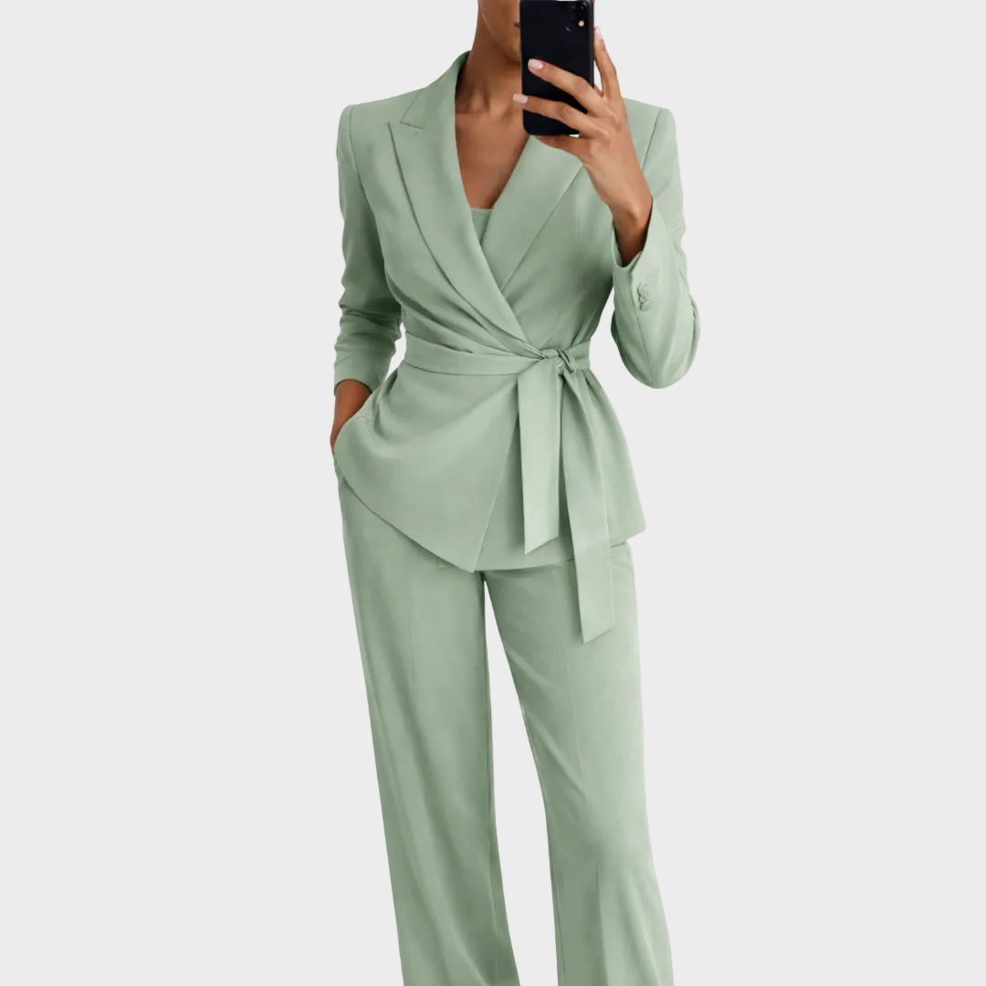 Women's Tie-Waist Suit