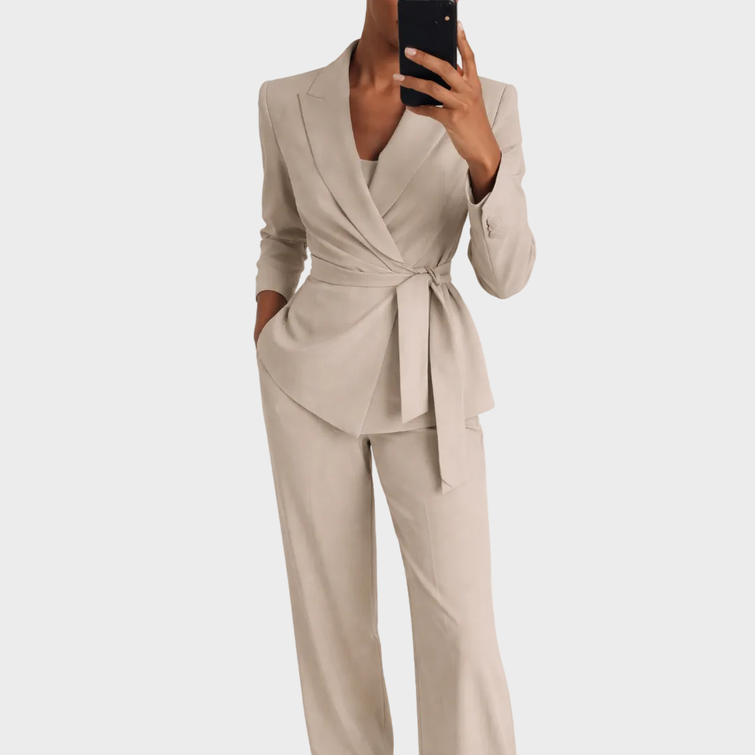Women's Tie-Waist Suit