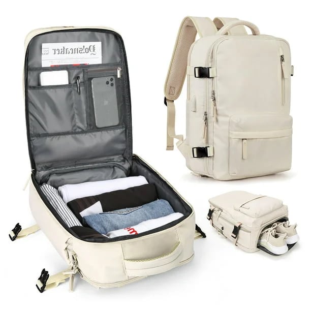 Women's Travel Backpack – Waterproof with USB & Anti-Theft