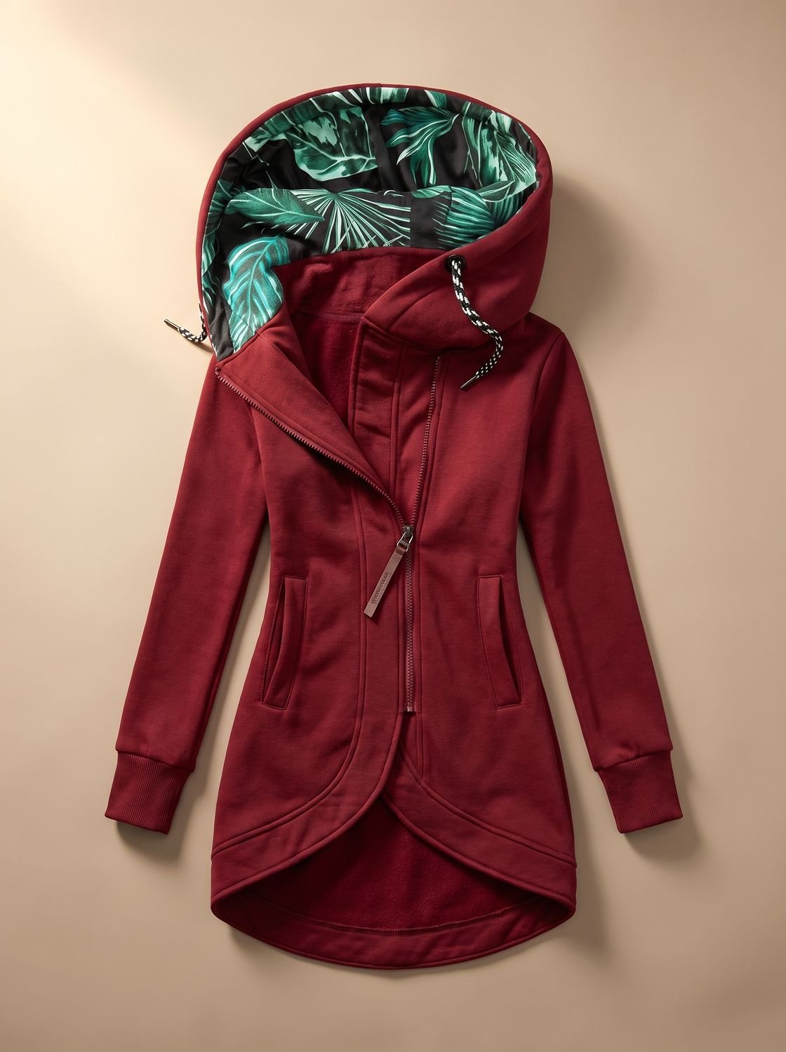 Women's Tropical-Lined Zip-Up Hooded Jacket