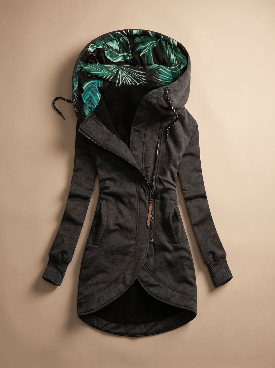 Women's Tropical-Lined Zip-Up Hooded Jacket
