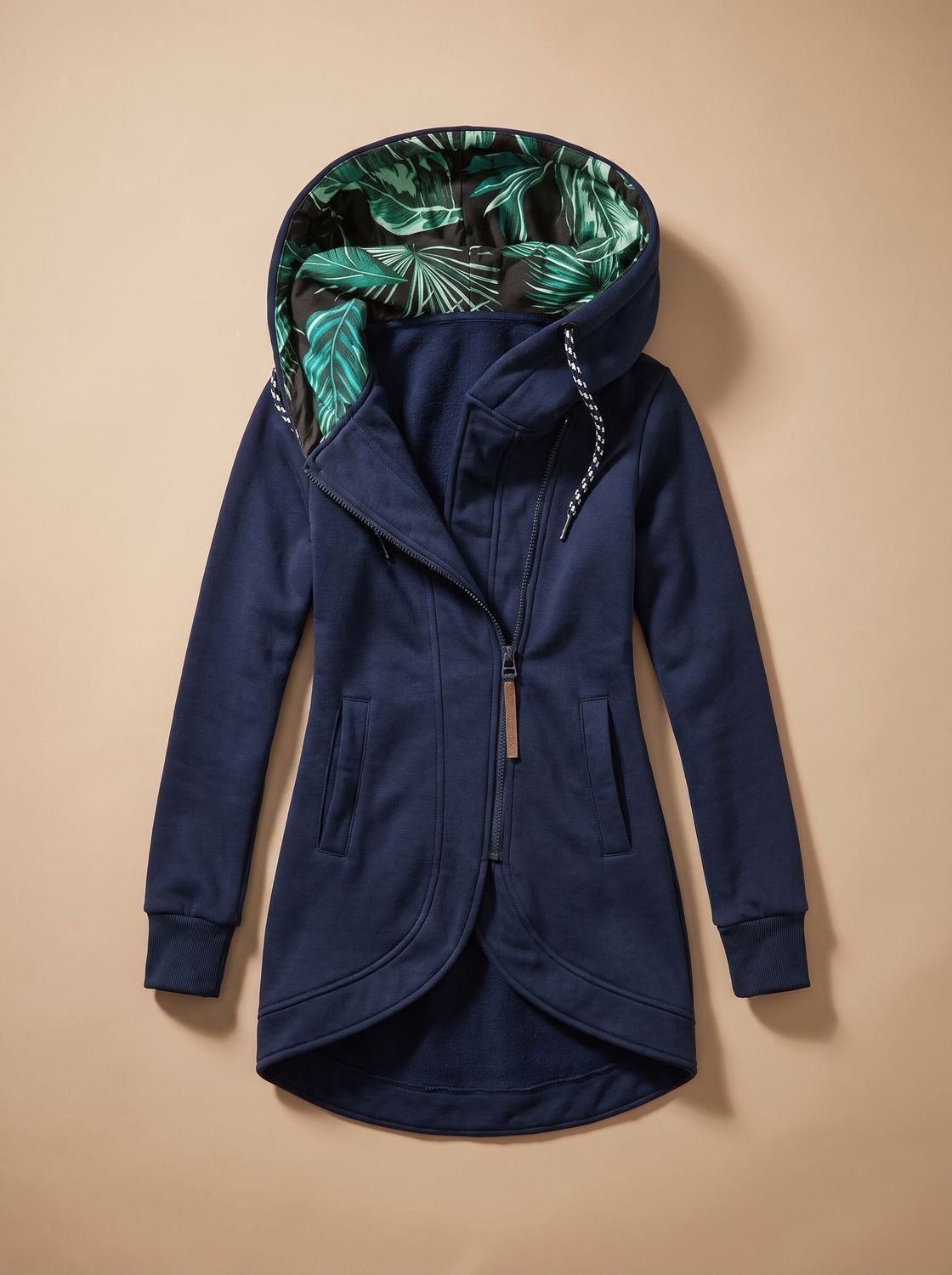 Women's Tropical-Lined Zip-Up Hooded Jacket