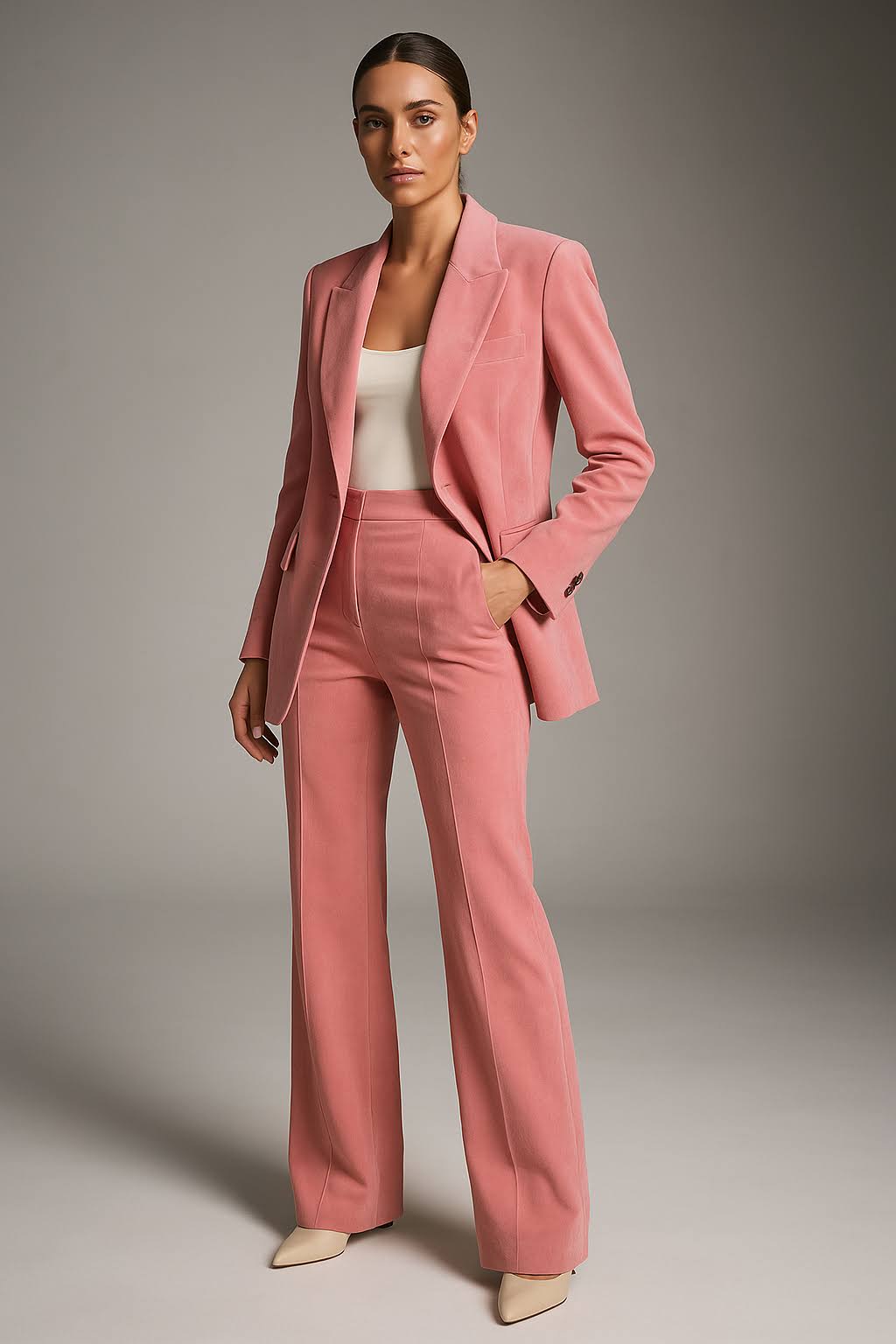 Women's Two-Piece Suit: Elegant Blazer and Pants