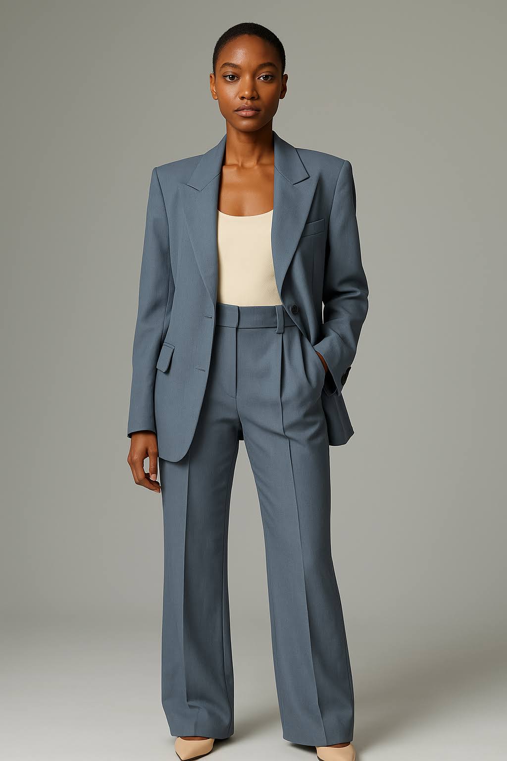 Women's Two-Piece Suit: Elegant Blazer and Pants
