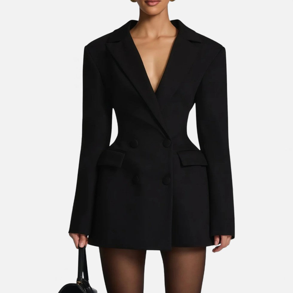 Women's V-Neck Blazer Mini Dress