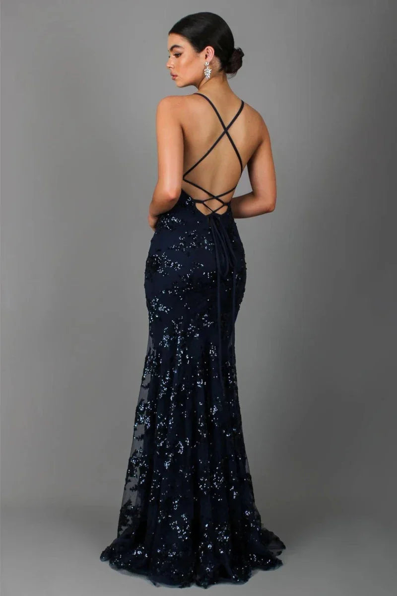 Women's V-Neck Bodycon Maxi Dress