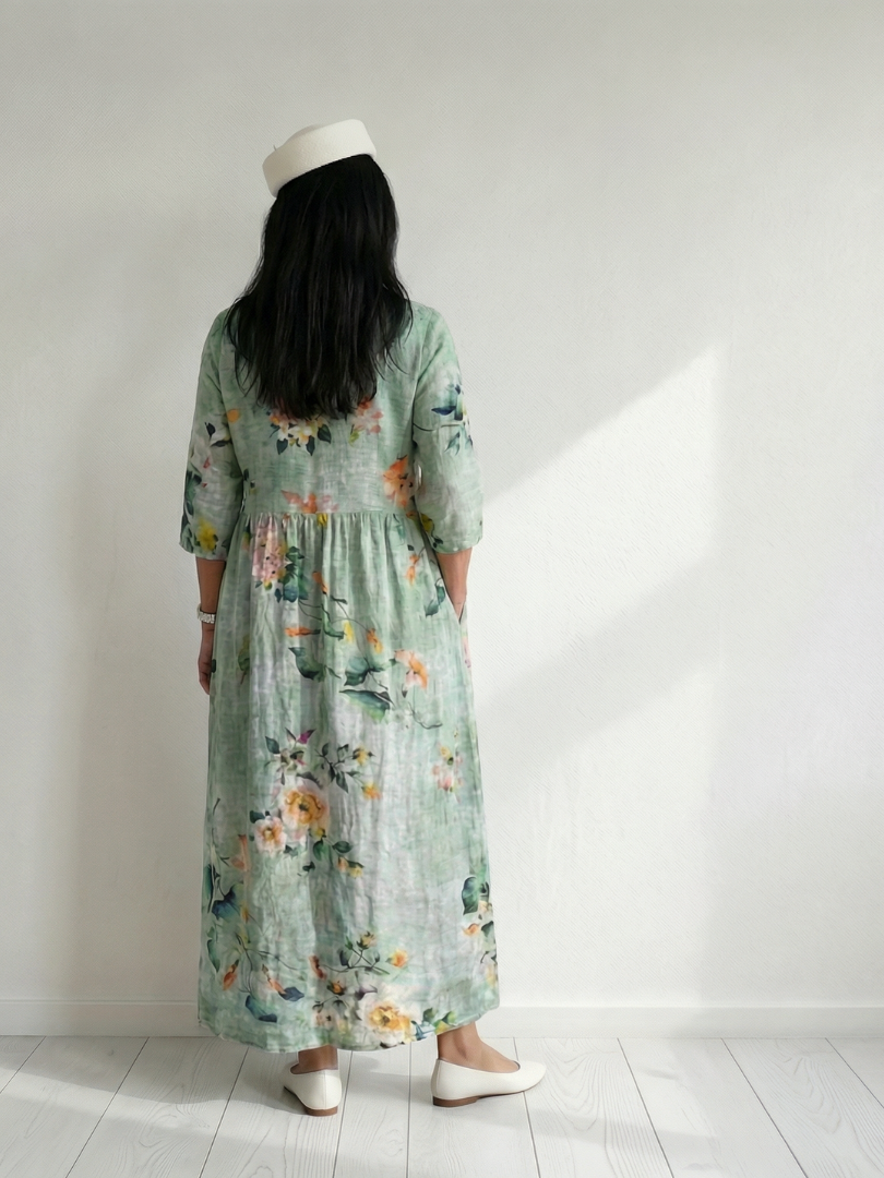 Women's V-Neck Boho Maxi Dress