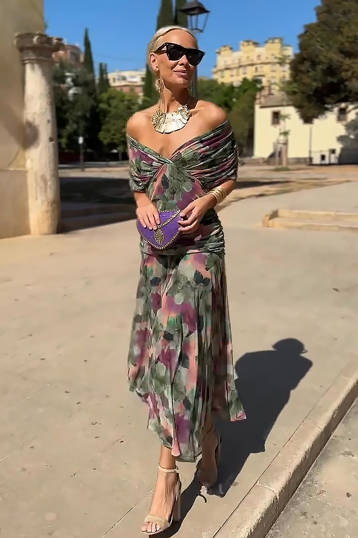 Women's V-Neck Maxi Dress