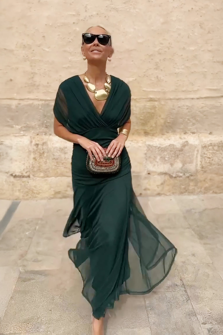Women's V-Neck Maxi Dress