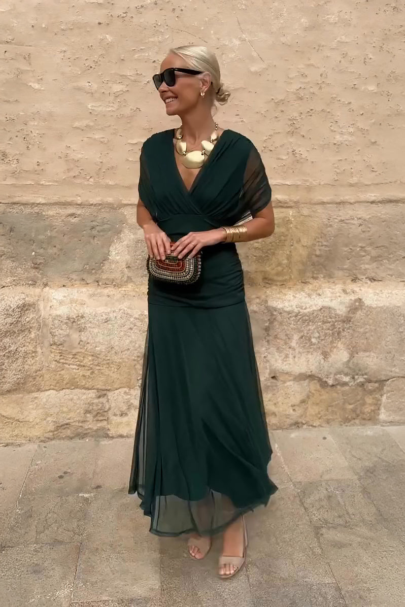 Women's V-Neck Maxi Dress