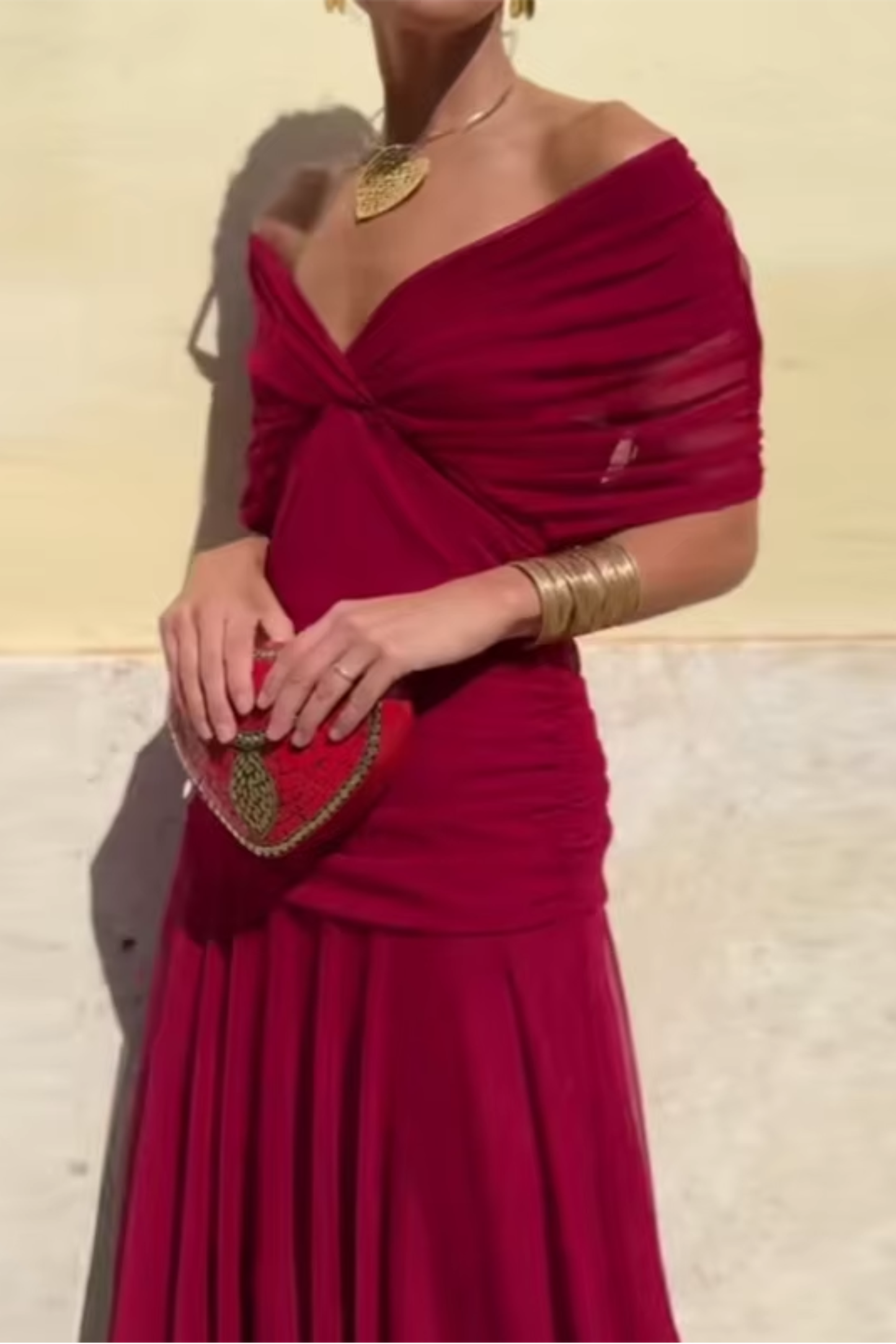 Women's V-Neck Maxi Dress