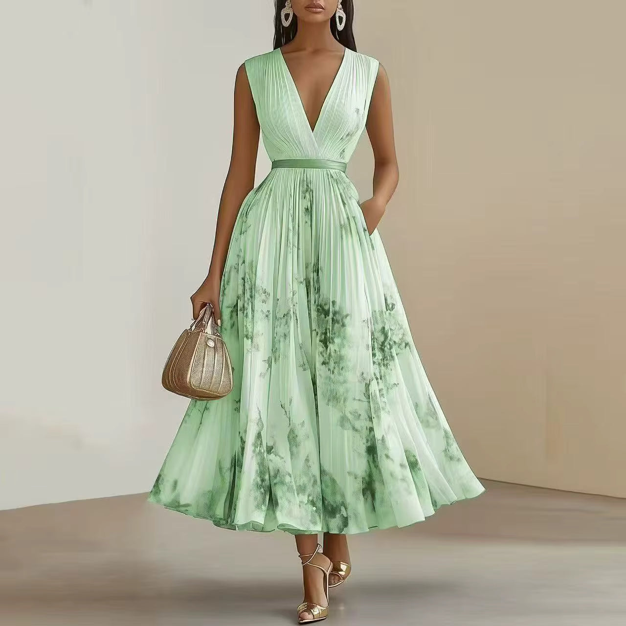 Women's V-Neck Maxi Dress
