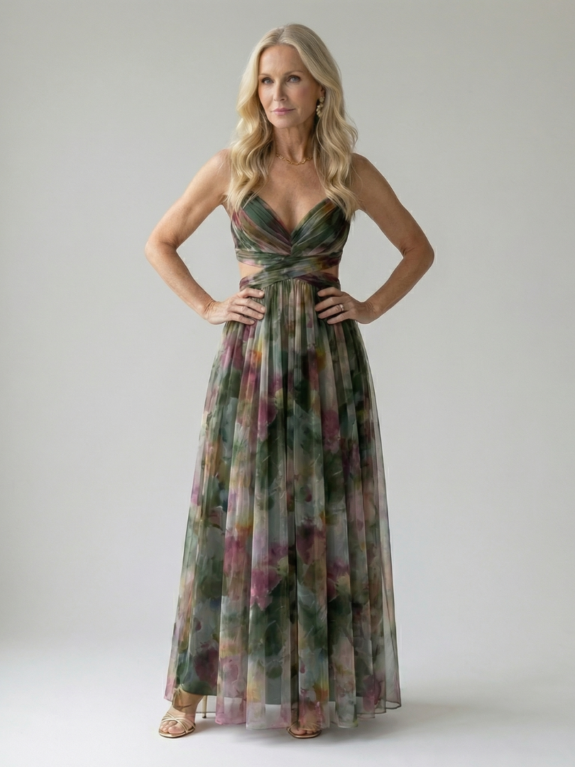 Women's V-Neck Maxi Dress