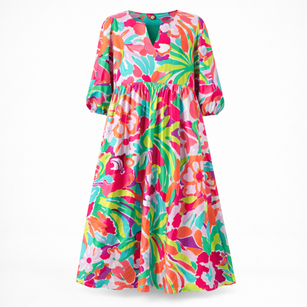 Women's V-Neck Tiered Maxi Dress