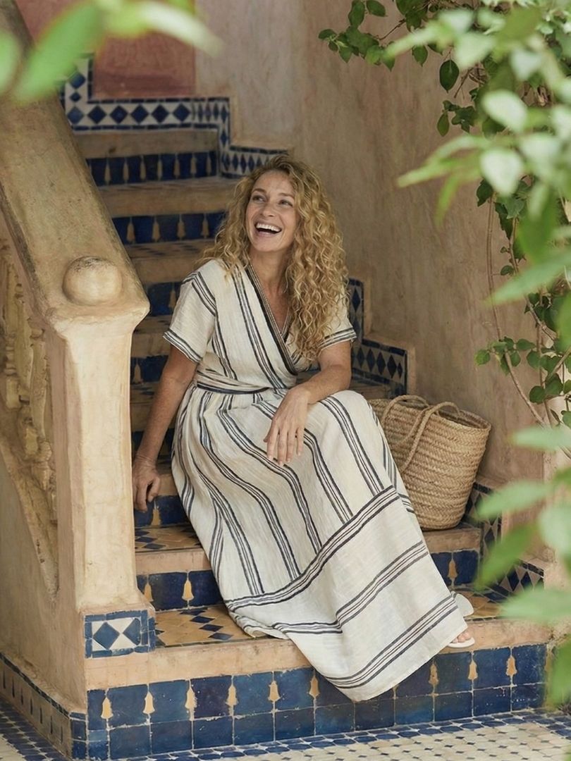 Women's V-Neck Wrap Maxi Dress