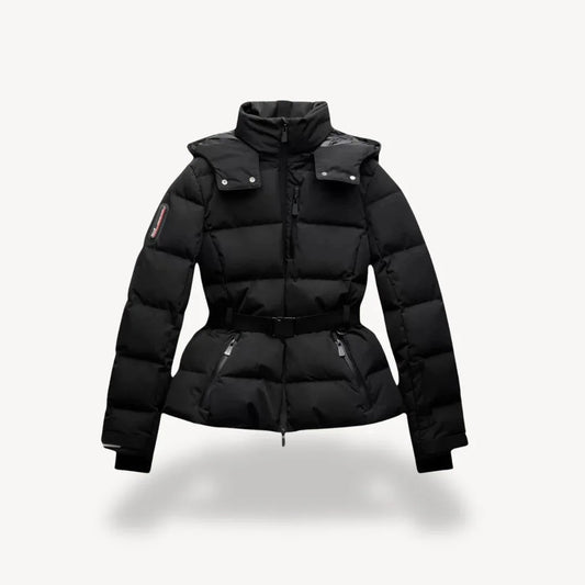 Women's Water-Repellent Belted Puffer Jacket