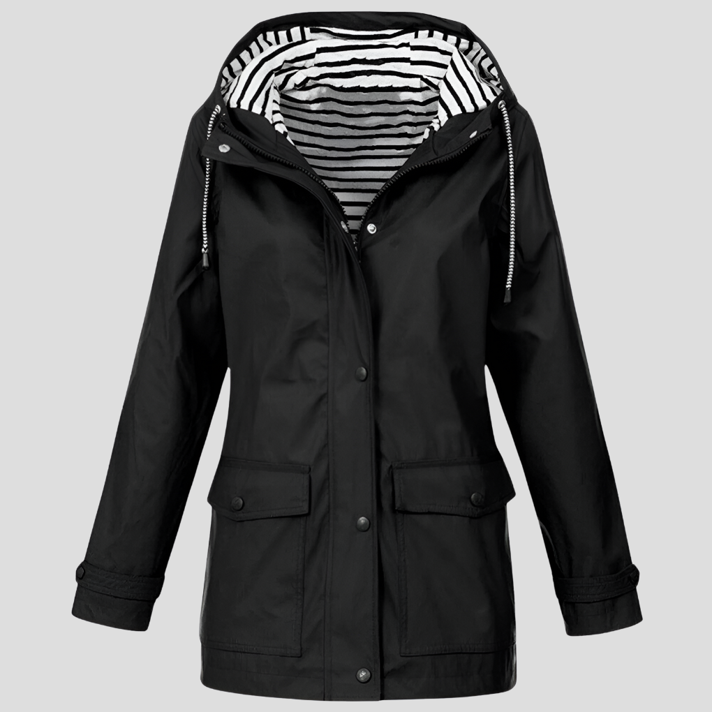 Women's Water-Resistant and Wind-Resistant Hooded Jacket