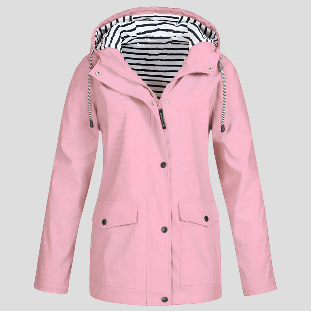 Women's Water-Resistant and Wind-Resistant Hooded Jacket