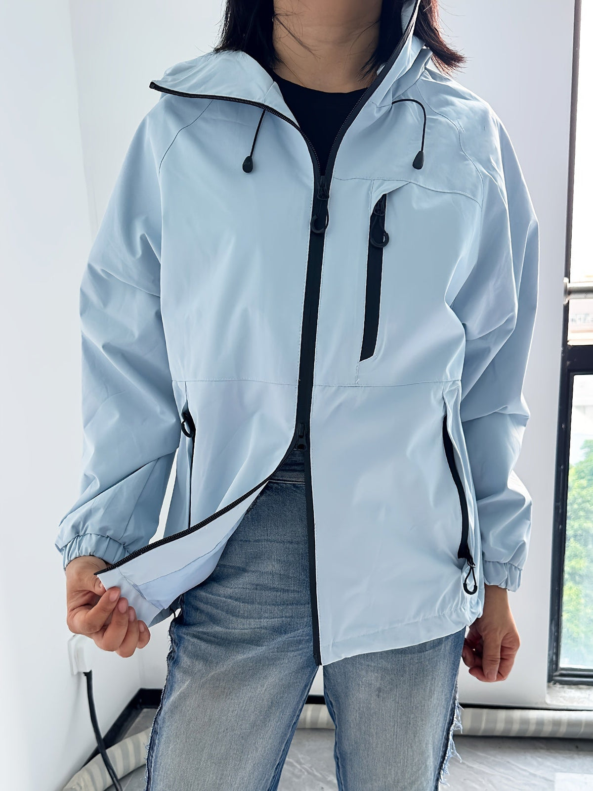 Women's Waterproof Breathable Outdoor Rain Jacket