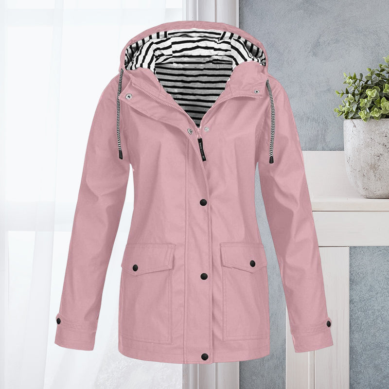 Women's Waterproof Long-Sleeve Hiking Jacket