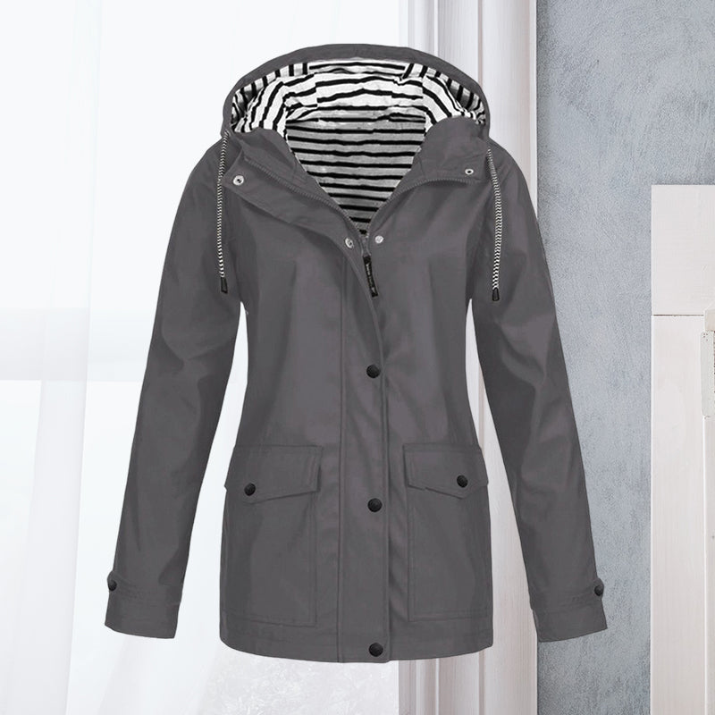 Women's Waterproof Long-Sleeve Hiking Jacket
