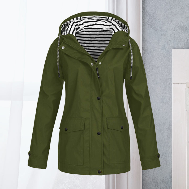 Women's Waterproof Long-Sleeve Hiking Jacket