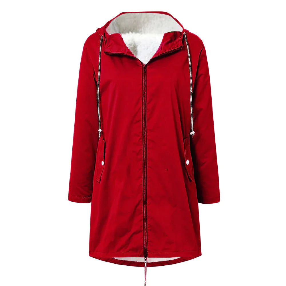 Women's Waterproof Raincoat with Adjustable Hood