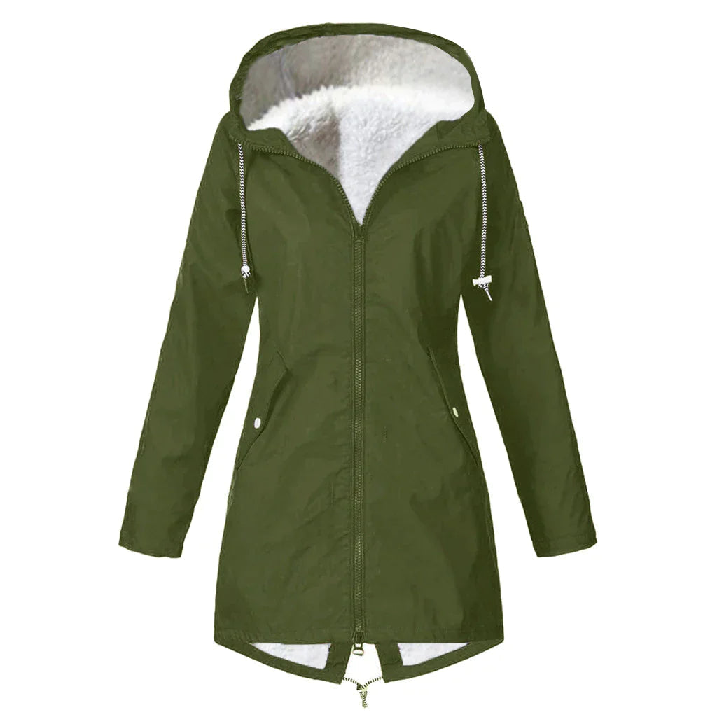 Women's Waterproof Raincoat with Adjustable Hood