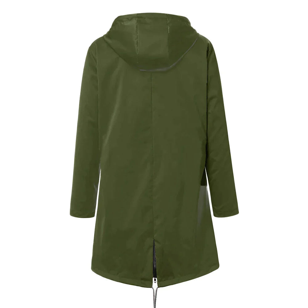 Women's Waterproof Raincoat with Adjustable Hood