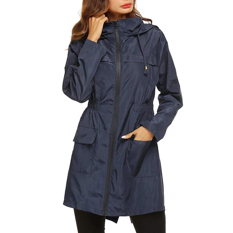 Women's Waterproof Windbreaker Jacket for Outdoor Activities in Rain and Wind
