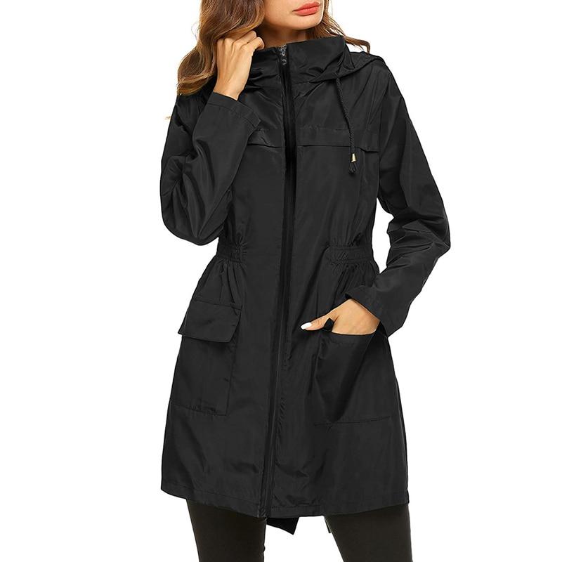 Women's Waterproof Windbreaker Jacket for Outdoor Activities in Rain and Wind