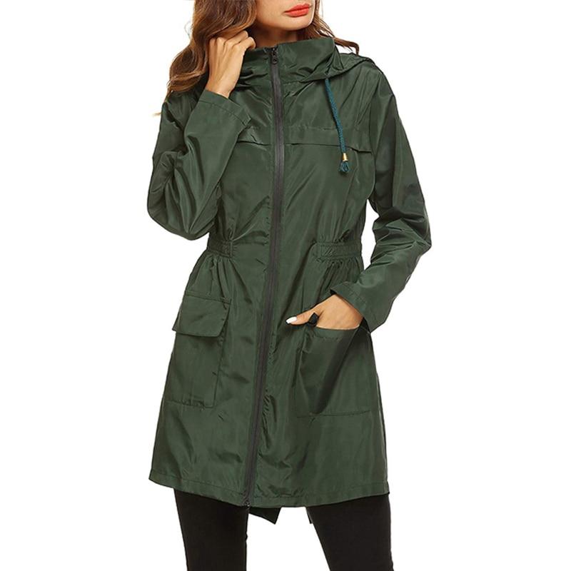 Women's Waterproof Windbreaker Jacket for Outdoor Activities in Rain and Wind