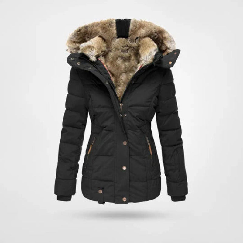 Women's Winter Jacket | Lined Hood & Double Closure