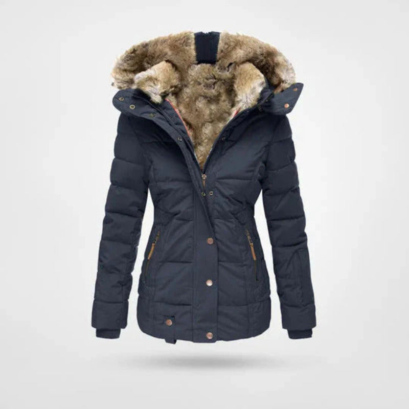 Women's Winter Jacket | Lined Hood & Double Closure