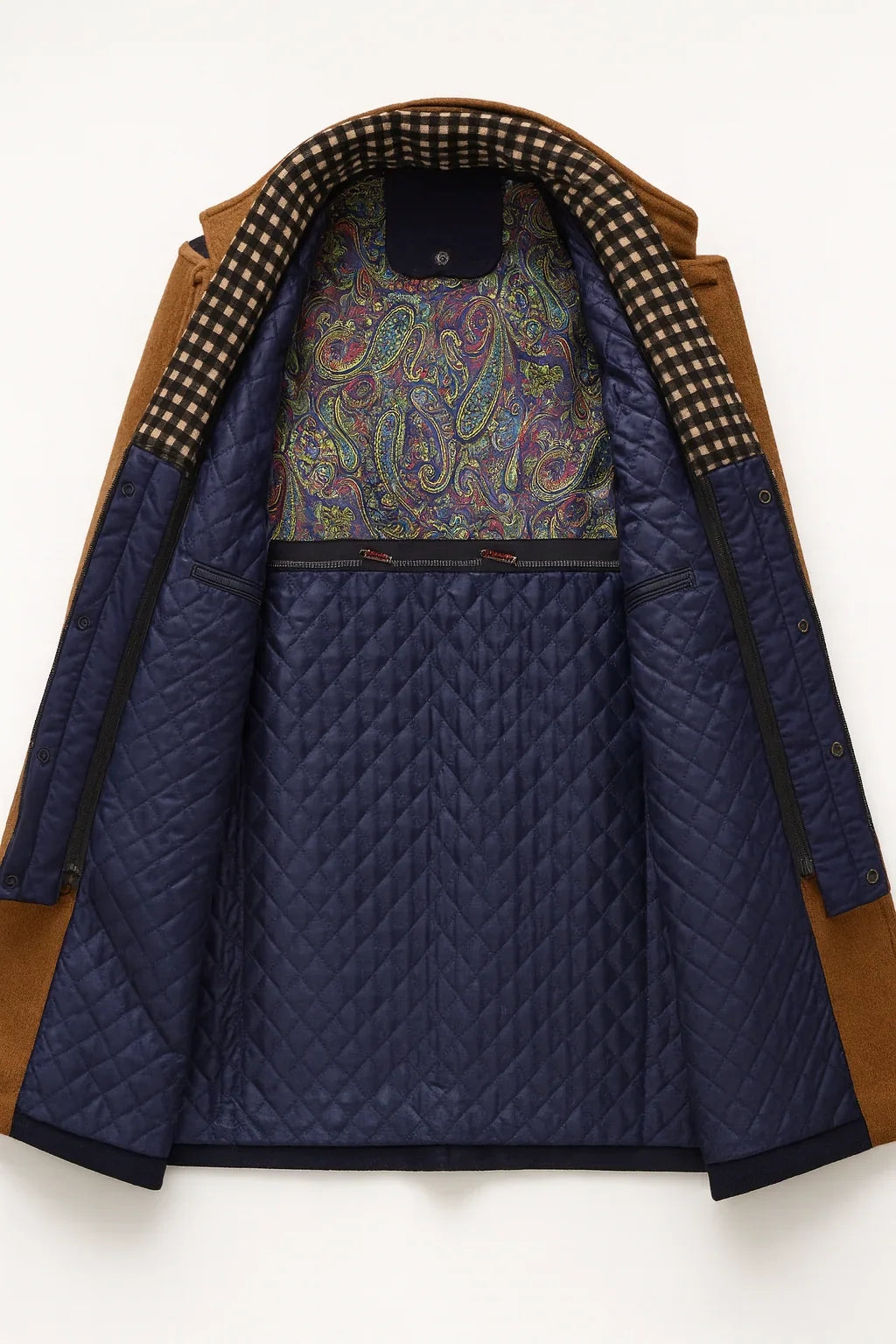 Women's Wrinkle-Resistant Wool-Blend Winter Coat – Modern Straight Fit in Multicolor Design