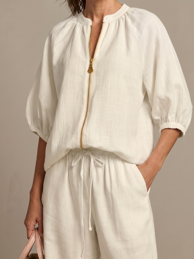 Women's Zip-Neck Two Piece Set