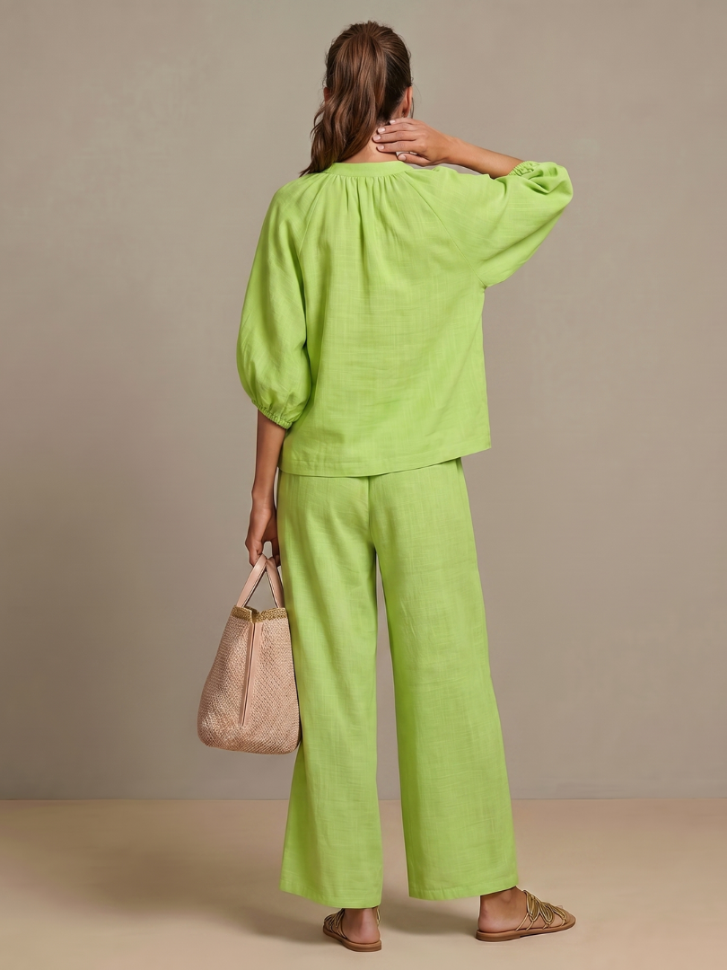Women's Zip-Neck Two Piece Set