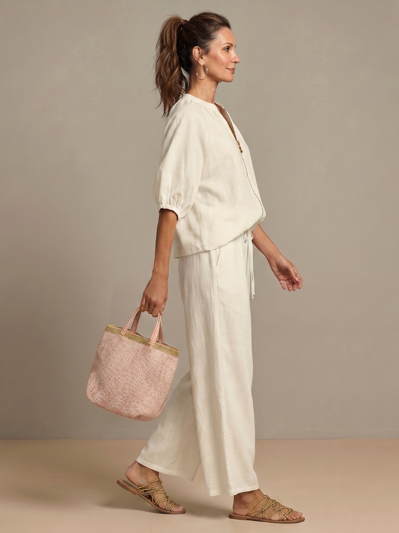 Women's Zip-Neck Two Piece Set