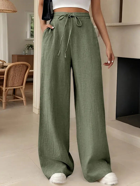 Image of Women's High-Waisted Wide Leg Pants
