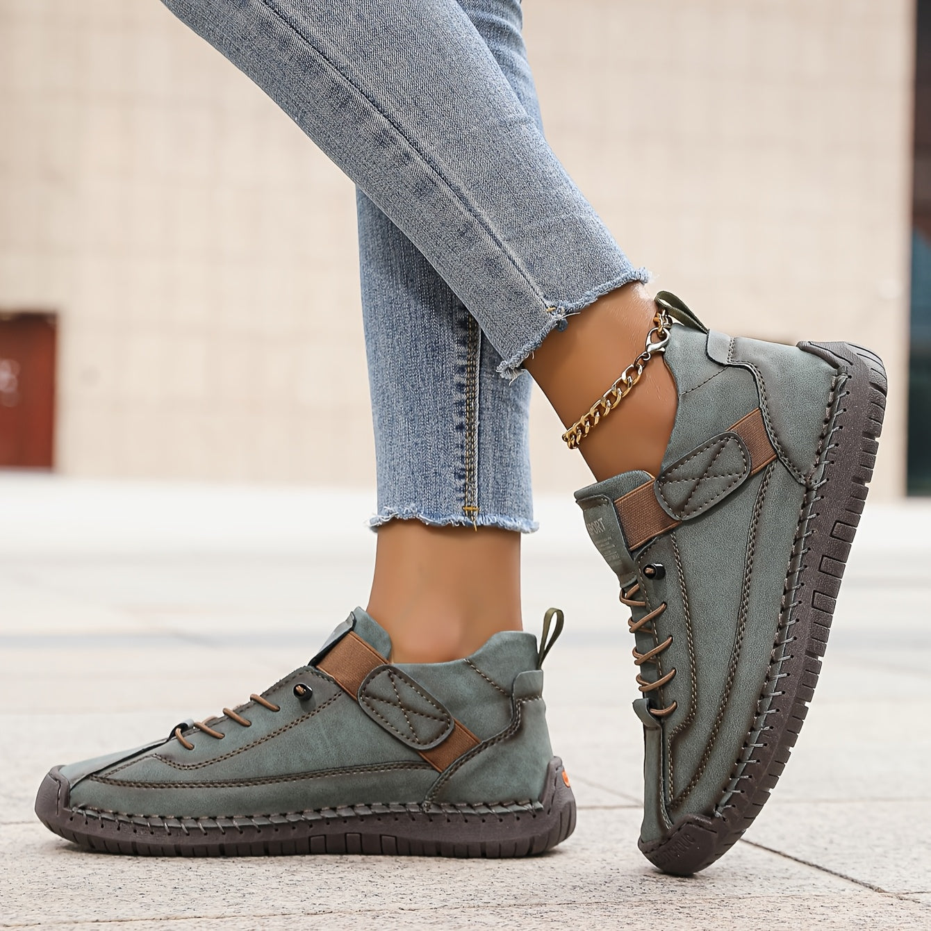 Image of Women's Lace-Up Ankle Sneakers