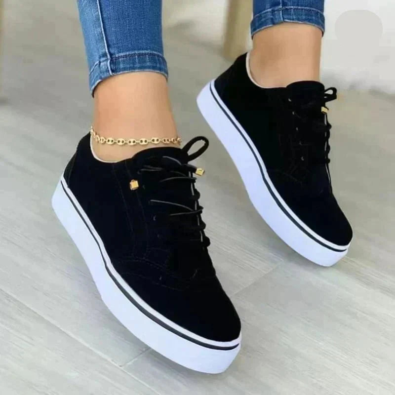 Image of Women's Lace-Up Platform Sneakers
